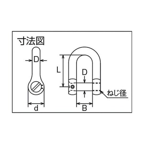 B1485 ネジ止め沈みシャックル