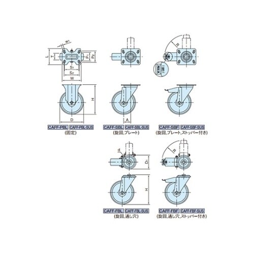 CAFF−080PBL キャスタ