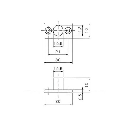17121 引戸部品 案内 下部用案内