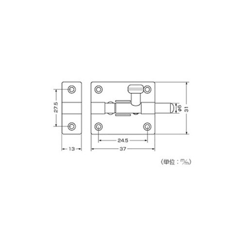 J−353 塗丸棒ラッチ 大
