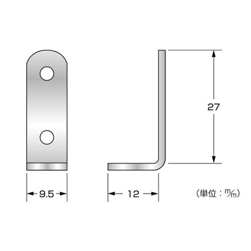 ミニ金具 L型12×27×9.5mm 1