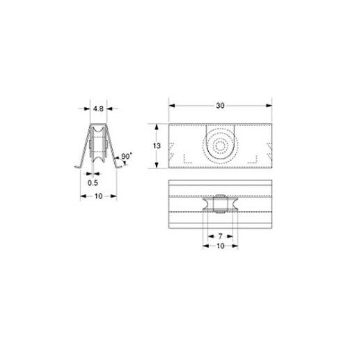 5D−Mガタ取替サッシ戸車丸・ジュラコン