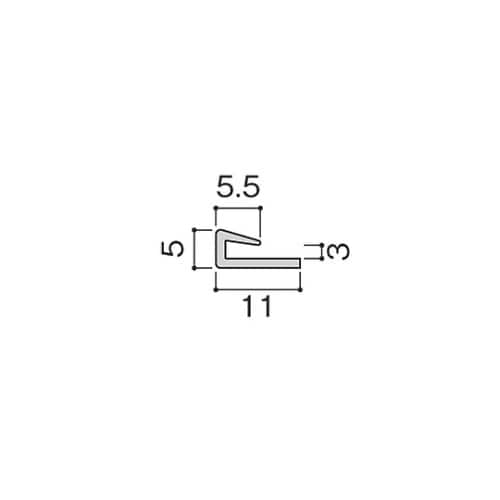 JK3001 金属製長尺素材ジョイナー茶