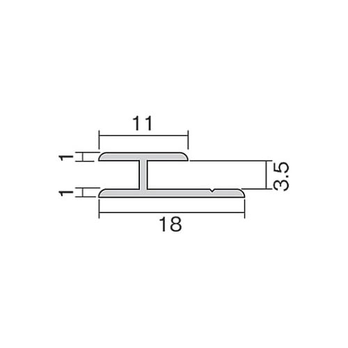 AJ1151 アルミジョイナー H型