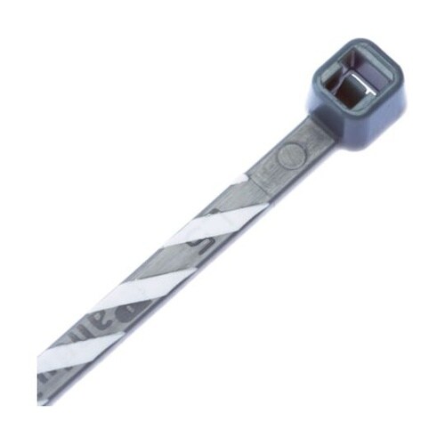 ストライプナイロン結束バンド グレー/白