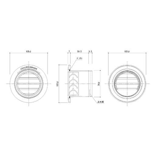 SGM−75NC 丸型ガラリ・レジスター