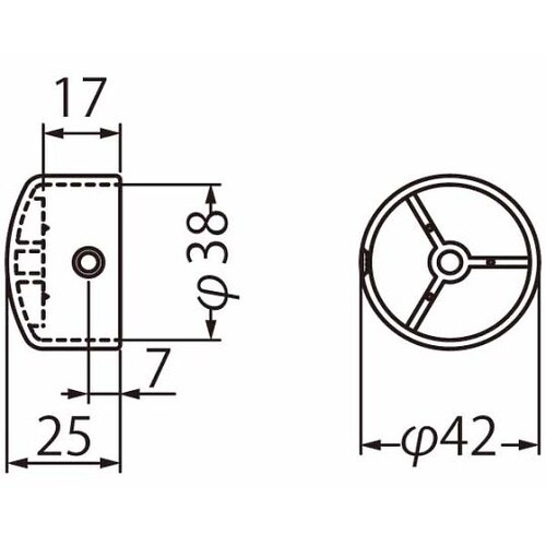 BR−108 エンドキャップ横穴38径
