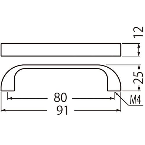 A−32 U形ハンドル小アンバー