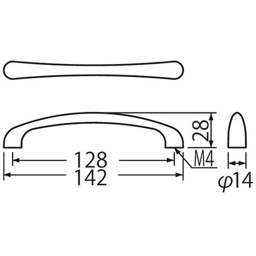 A−66 グレイスハンドル大シルバー