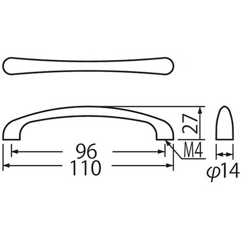 A−66 グレイスハンドル小ゴールド
