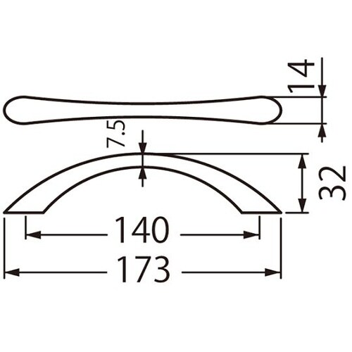 A−70サーブハンドル140ミリゴールド