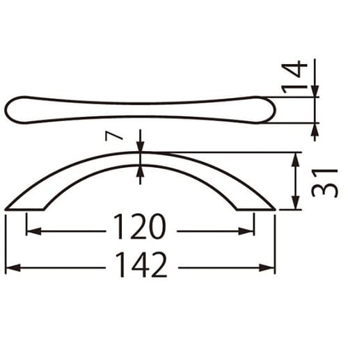 A−70サーブハンドル120ミリニッケル