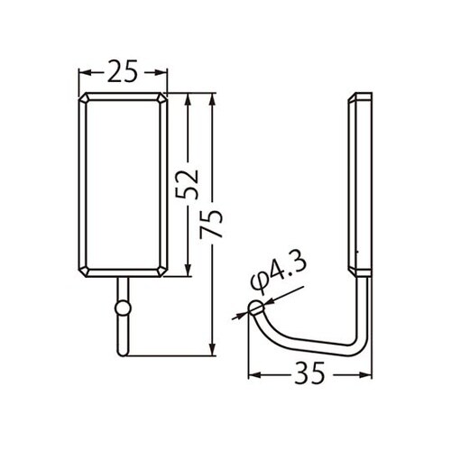 C−3C eフックJ形Mマスタード