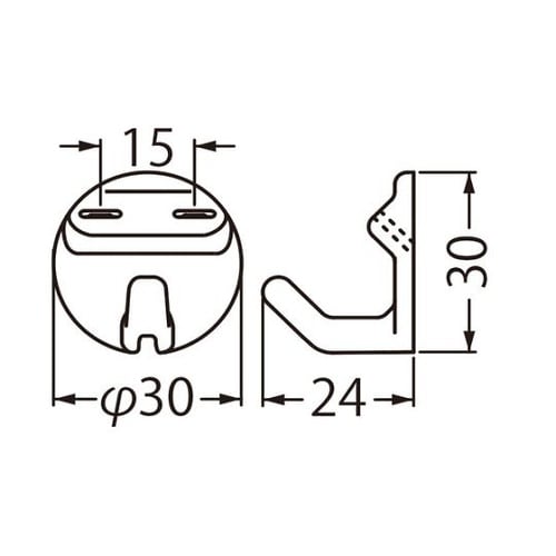 C−102アクアフック丸形30クリア