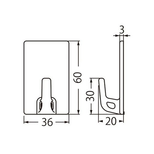 C−203カジュアルフック60ピンク