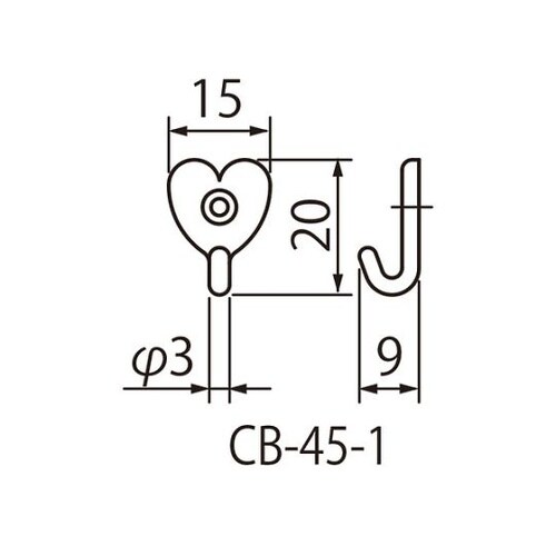 CB−45−1 フック(ハート)金