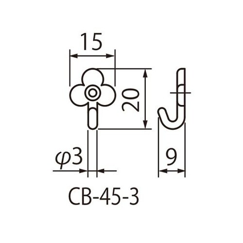 CB−45−3 フック(クラブ)金