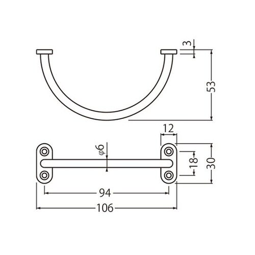 CF−3 U形掛棒100ミリAG塗装