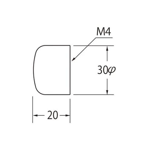 G−6 アーチツマミ30径黒