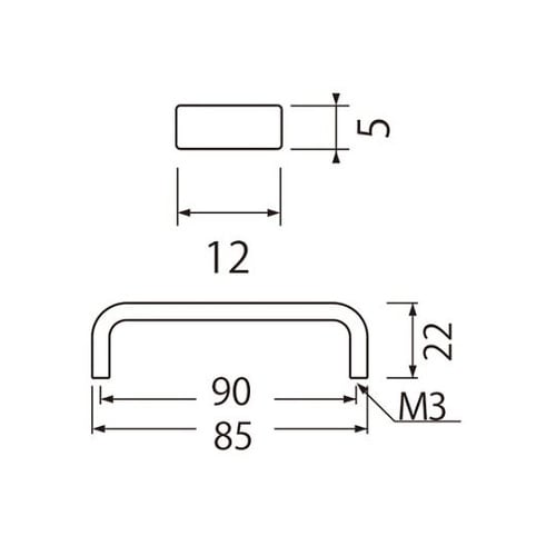 HB−4 角形ハンドル中ホワイト