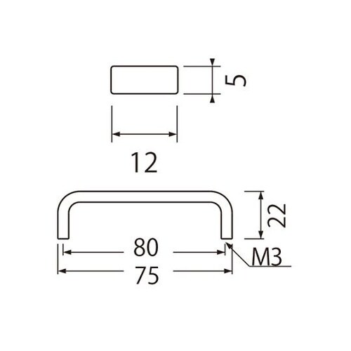 HB−4 角形ハンドル小ホワイト