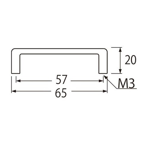 HB−5 スリム角形ハンドル小小ホワイト