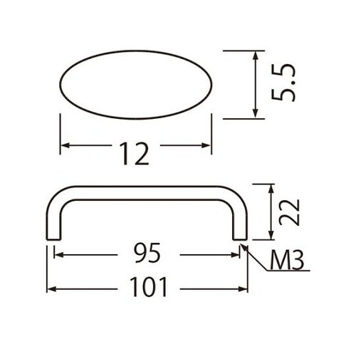 HB−8 ダエンハンドル細形大ホワイト