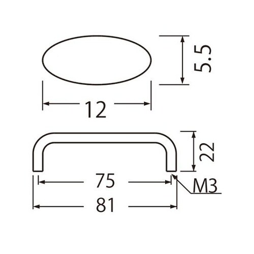 HB−8 ダエンハンドル細形小ホワイト