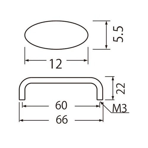 HB−8 ダエンハンドル細形小小ホワイト