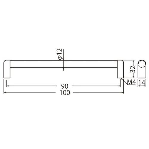 HC−44自然木ハンドル90Nクローム