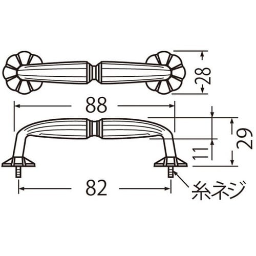 HZ−23 菊座ハンドル小GB
