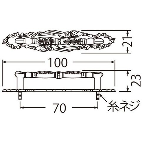 HZ−40 唐草座付ハンドル小小GB