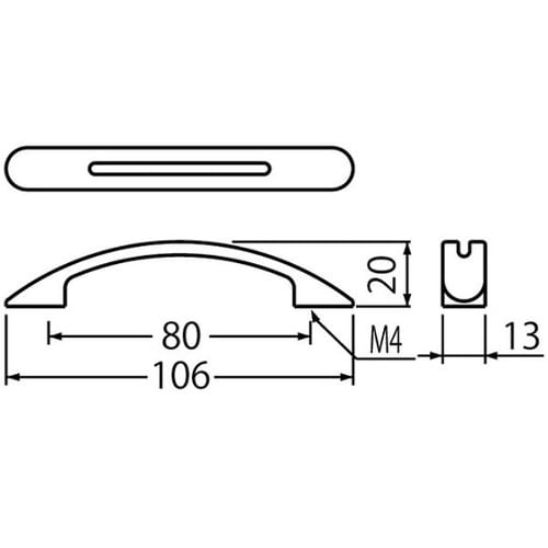 HZ−51 スリットハンドルホワイト