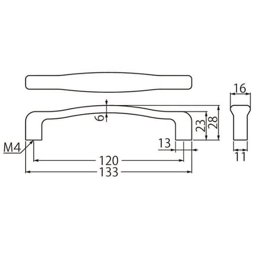 HZ−67ハンドル120ニッケル塗装