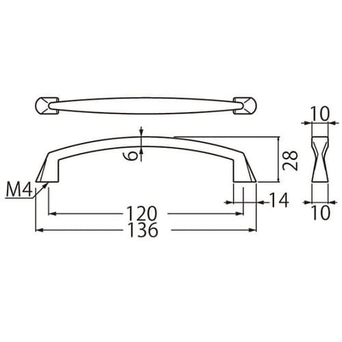 HZ−69 ハンドル90ミリクローム