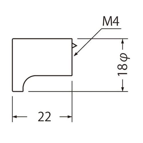 KB−1 円筒ツマミ18径ホワイト