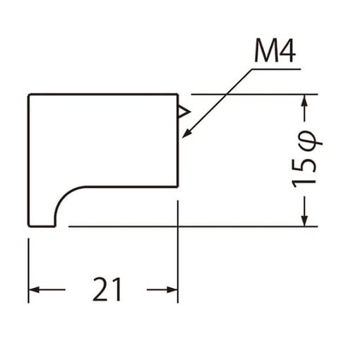 KB−1 円筒ツマミ15径ホワイト
