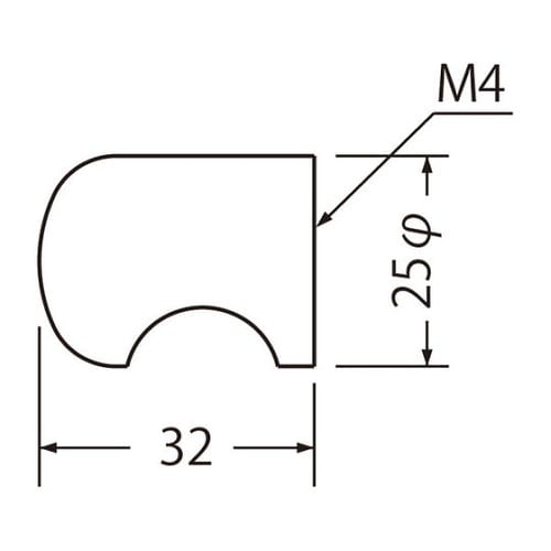 KB−3 キャノンツマミ25径ホワイト