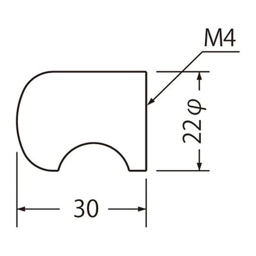 KB−3 キャノンツマミ22径ホワイト