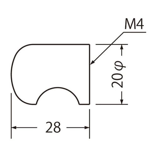 KB−3 キャノンツマミ20径ホワイト