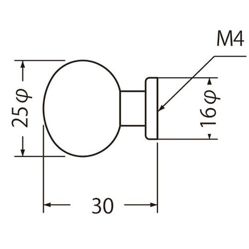 KB−52アストリアツマミ25径ニッケル