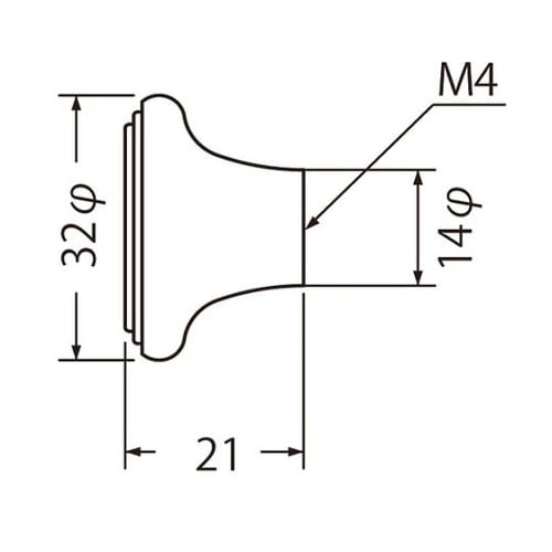 KB−55 ピガールツマミ32径仙徳