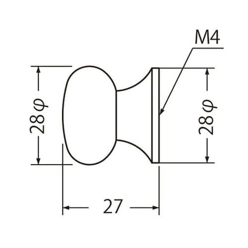 KB−56 モンブランツマミ28径仙徳