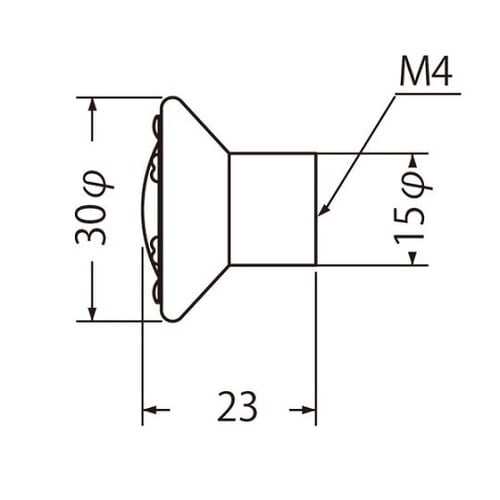KB−74アモルツマミ30黒ニッケル