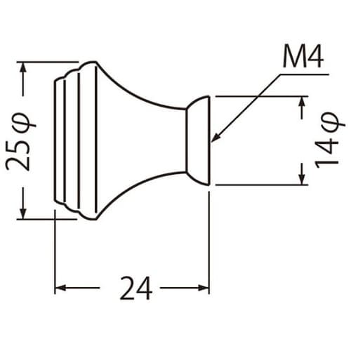 KB−96 サフランツマミ25径クローム