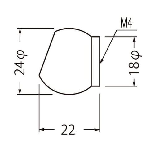 KB−103 レザンツマミ24径クローム