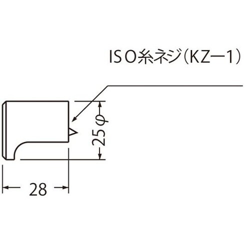 KZ−1 円筒ツマミ25径ホワイト