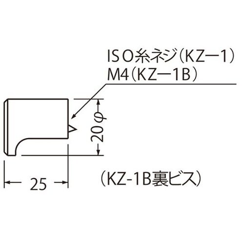 KZ−1 円筒ツマミ20径GB