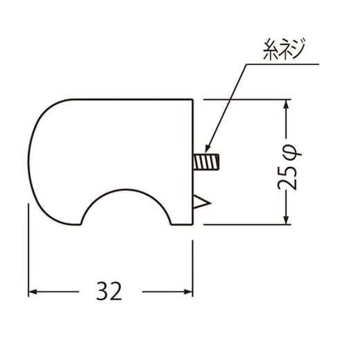 KZ−3ツマミ糸ネジ25径ホワイト