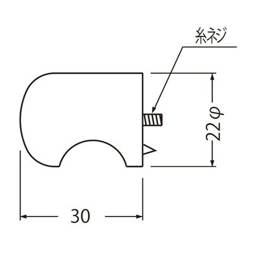 KZ−3ツマミ糸ネジ22径ホワイト
